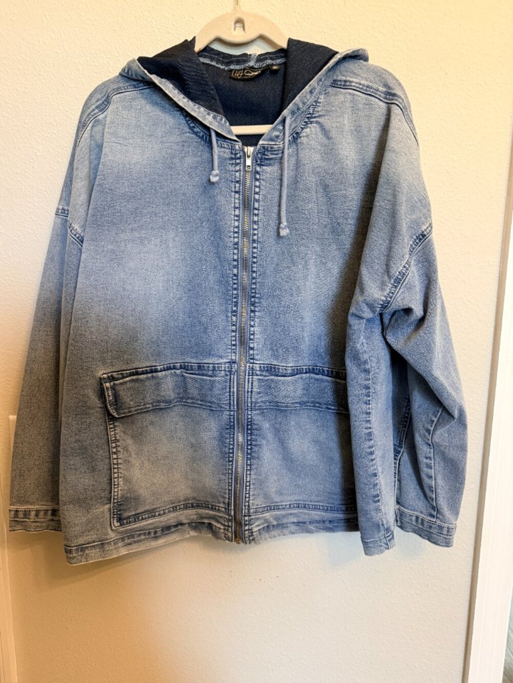 Denim Hoodie- XL